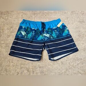 Peyton and Parker Men’s Swim Trunks Size 4XL Blue Striped NWT